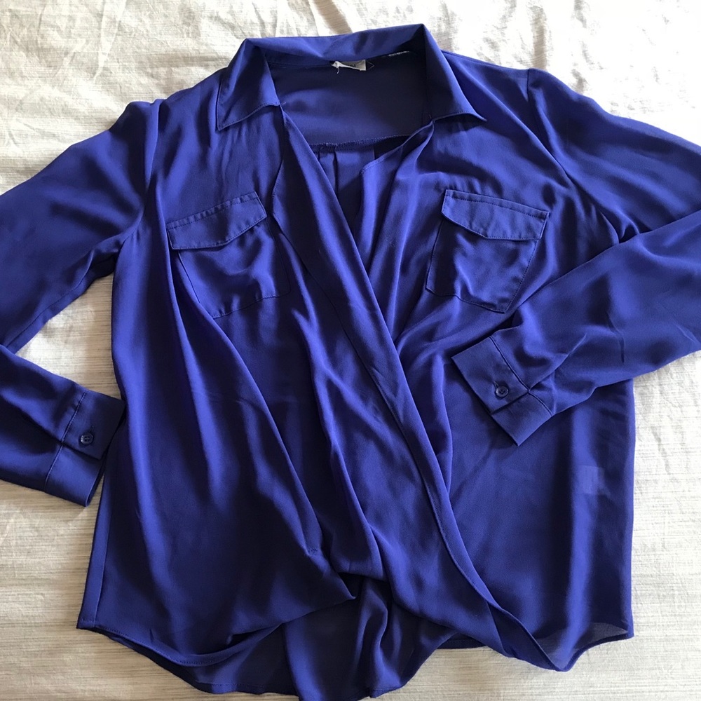 Sheer Tobi Blue Blouse